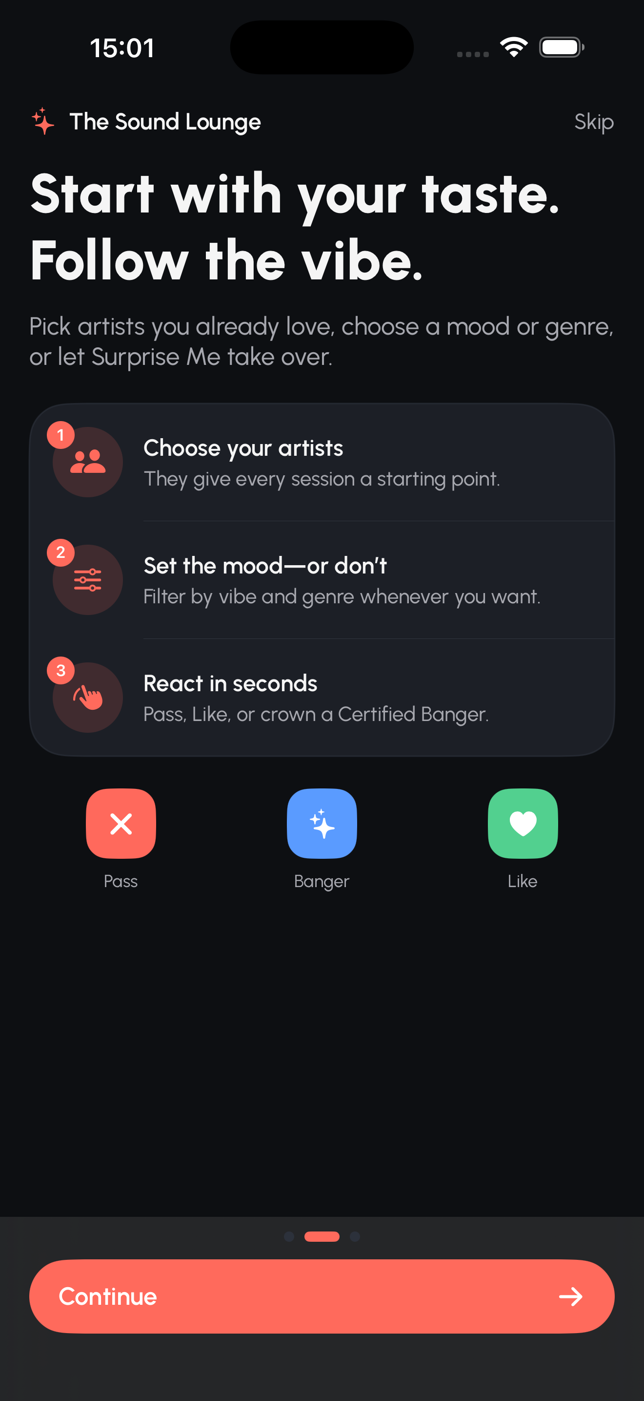 Choose your taste in The Sound Lounge